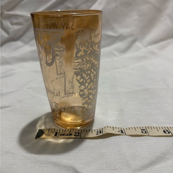 Vintage Amber Glass Tumbler - Picture 2 of 7